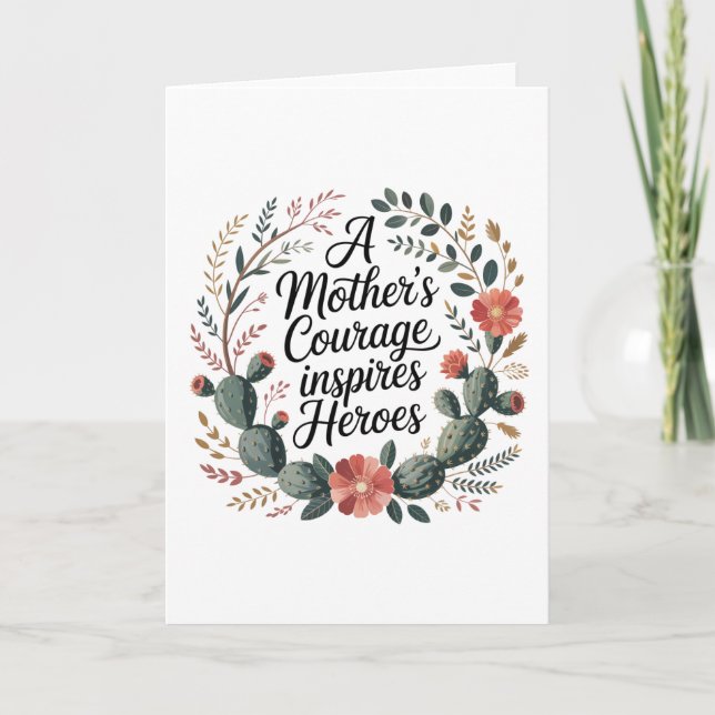 Carte Le courage d'une mère inspire les héros (Devant)