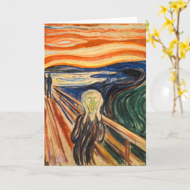 Carte Le cri | Edvard Munch | (Fleur jaune)