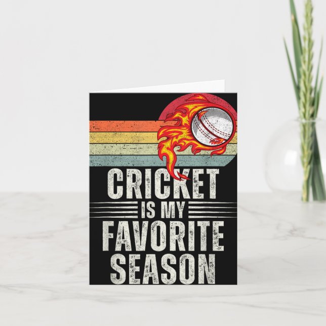 Carte Le cricket est ma saison préférée  (Devant)