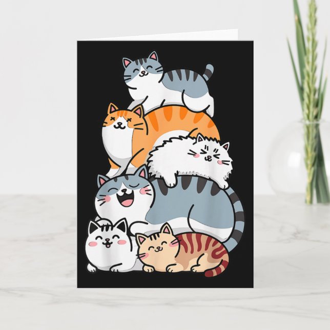 Carte Le de chats Kitty Drôle Mignon Amoureux des Chats  (Devant)
