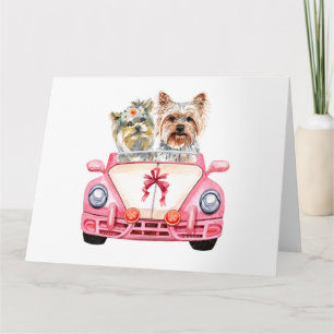 Carte Le design Mariage de Yorkshire Terrier