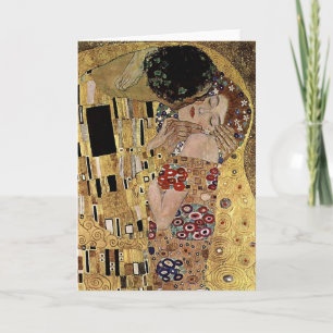Carte Le détail du baiser de Gustav Klimt (vers 1908)
