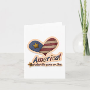 Carte Le Dieu Américain A Partagé Sa Grâce Sur Le Patrio