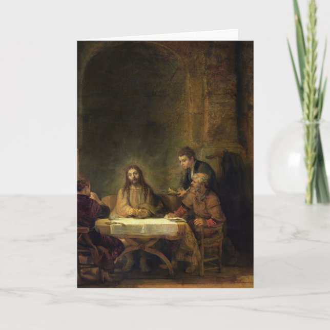 Carte Le dîner chez Emmaus, 1648 (Devant)