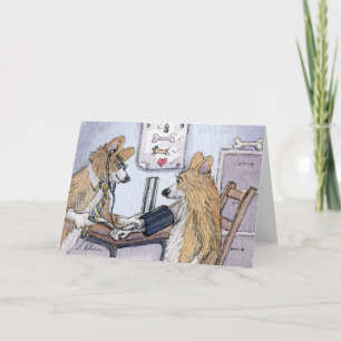 Carte Le docteur Welsh Corgi contrôle la pression artéri