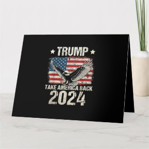 Carte Le drapeau de Trump 2024 reprend l'Amérique hommes
