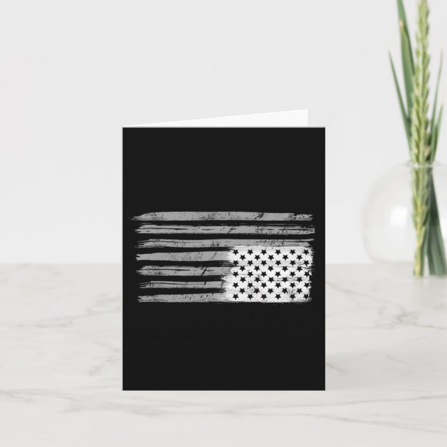 Carte Le Drapeau Noir Et Blanc Américain Résiste À L'Inv (Devant)