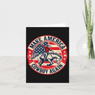 Carte Le Drapeau vintage Western Rodeo Usa Fait De L'Amé