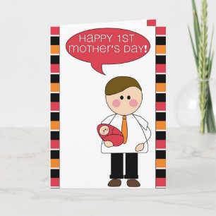 Carte le ęr jour de mère heureux (père/bébé)