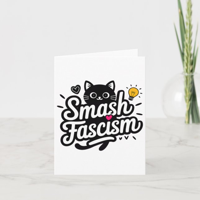 Carte Le Fascisme Smash Résiste Au Fascisme Pour Les Fem (Devant)