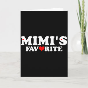 Carte Le favori de Mimi avec cœur rouge