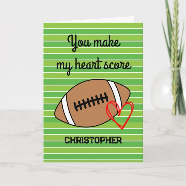 Carte Le football de la Saint Valentin (Devant)