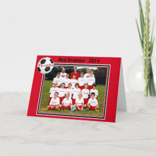 Carte Le football de photo d'équipe carde la commande