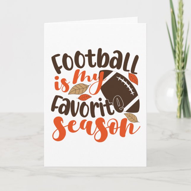 Carte Le football est ma saison préférée (Devant)