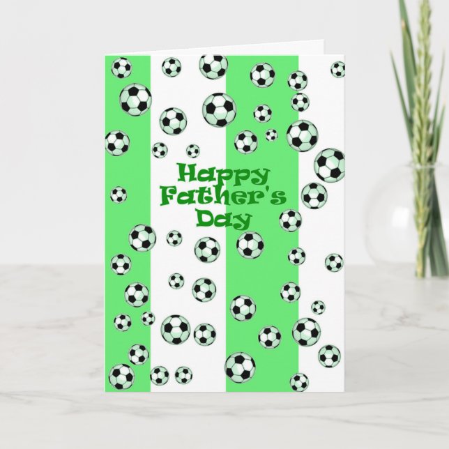 Carte Le football heureux de fête des pères (Devant)