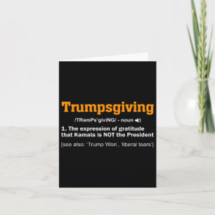 Carte Le gagnant de Trump Thanksgiving, Funny Turkey Day