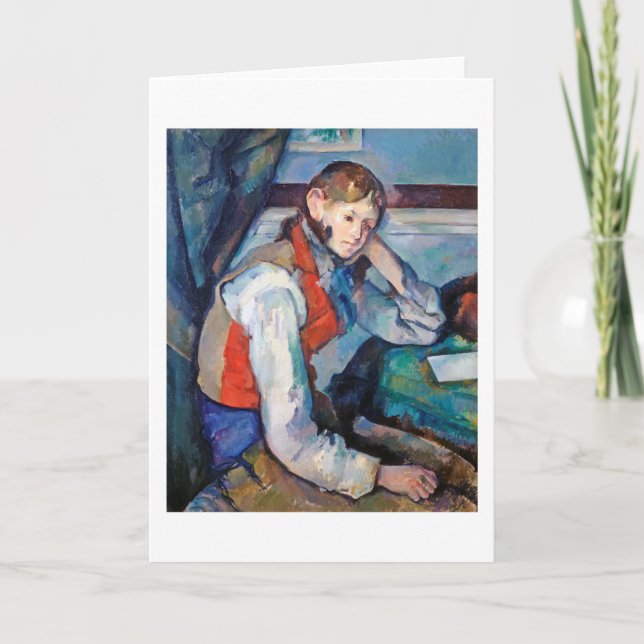 Carte Le Garçon au gilet rouge, Cézanne (Devant)