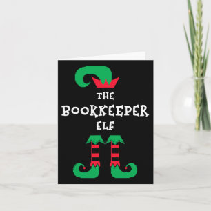 Carte Le gardien de livres Elf Noël tenue Noël Noël Noël