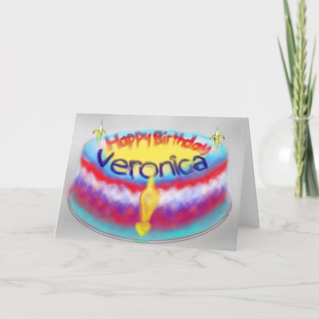 Carte Le gâteau d'anniversaire de Veronica (Devant)
