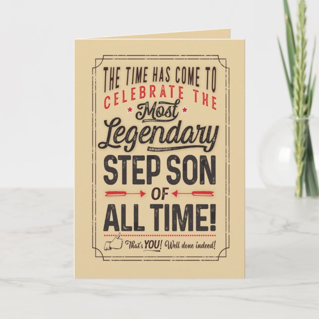 Carte Le gendre le plus légendaire de toute la Time Card (Devant)