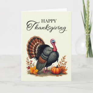 Carte Le Général Thanksgiving Warm Warm avec la Turquie