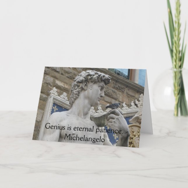 Carte Le génie est la patience éternelle. - Citation Mic (Devant)
