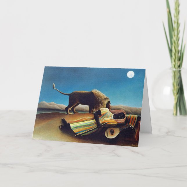 Carte "Le gitan de sommeil" par Henri Rousseau (Devant)