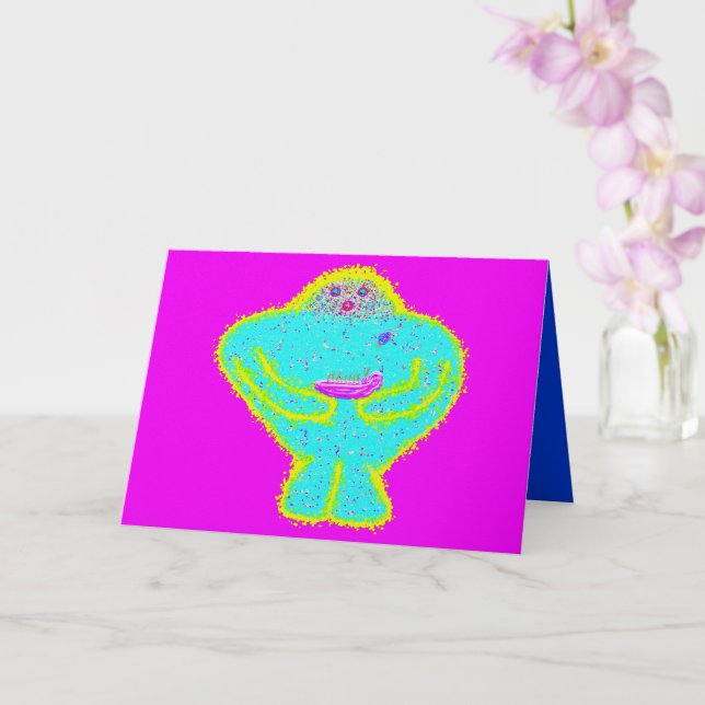 Carte Le Golem de Hanukkah Gelt (Orchidée)