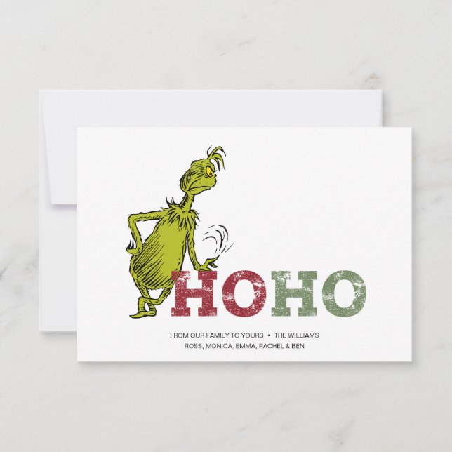 Carte Le Grinch | Ho Ho Ho (Devant)