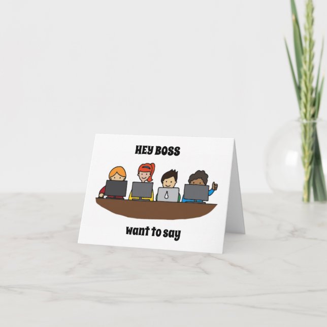 CARTE *LE GROUPE DIT* JEUX ANNIVERSAIRE **BOSS** (Devant)