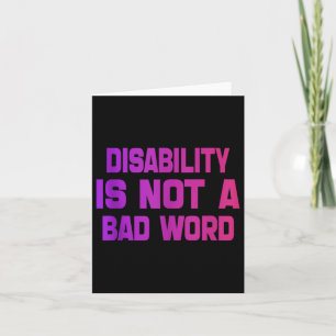 Carte Le Handicap N'Est Pas Un Mauvais Mot Tie Dye Handi