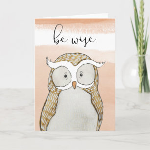 Carte Le hibou de Cuddlies   soit sage
