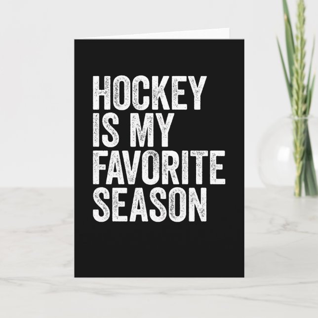 Carte Le hockey est ma saison préférée (Devant)
