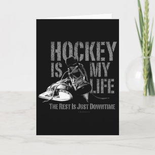 Carte Le hockey est ma vie - L'amour d'un joueur de hock