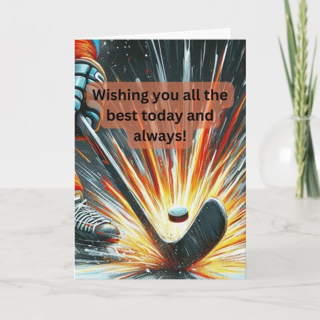 Carte Le Hockey Sur Glace Souhaite Slapshot! (Devant)