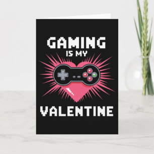 Carte Le jeu est mon Valentin Drôle de joueur hommes fem