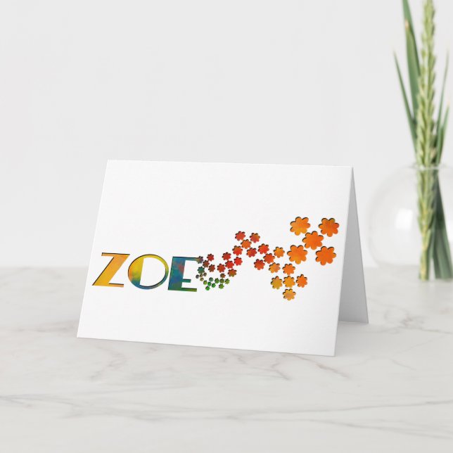 Carte Le jeu nommé - Zoe (Devant)