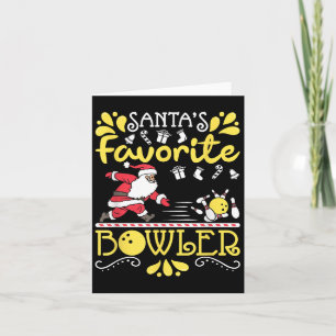 Carte Le joueur de quilles préféré du Père Noël Père Noë
