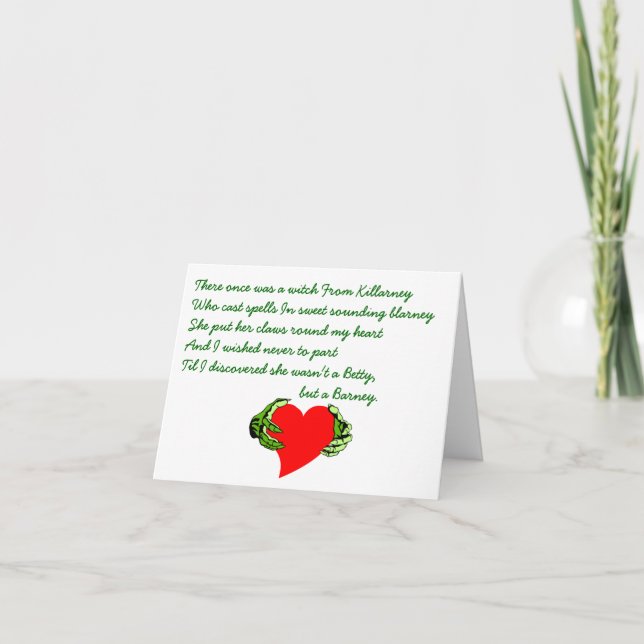 Carte Le jour Claddagh gaélique et centre de détection (Devant)