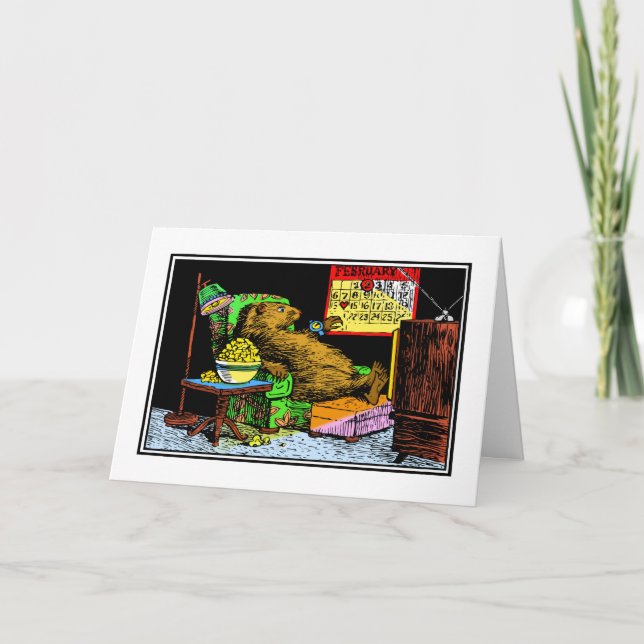 Carte Le jour de Groundhog, vérifient le temps et le (Devant)