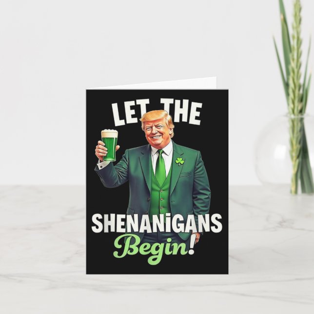 Carte Le Jour de la Saint Patrick laisse les Shenanigans (Devant)