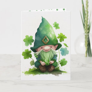 Carte Le jour de la Saint-Patrick Vert Leprechaun 