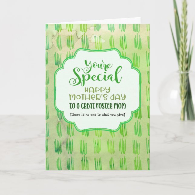 Carte Le jour de mère à une maman adoptive spéciale (Devant)