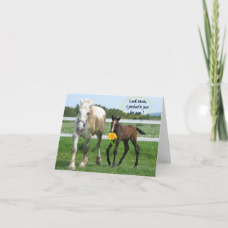 Carte Le jour de mère chevalin