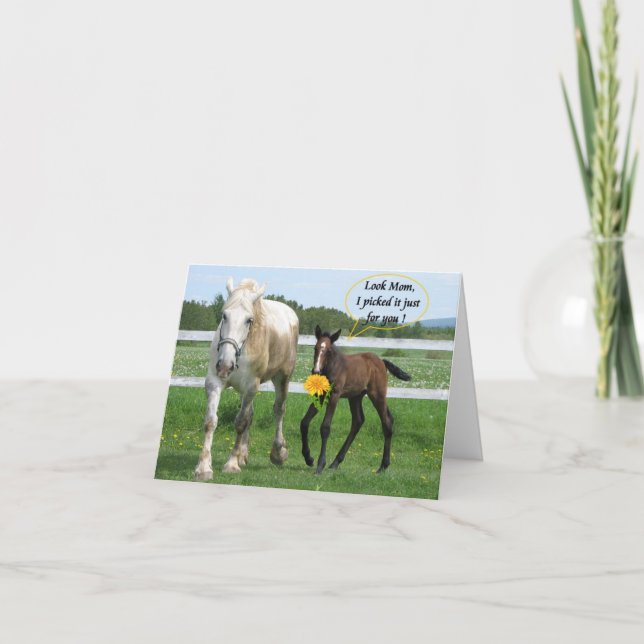 Carte Le jour de mère chevalin (Devant)