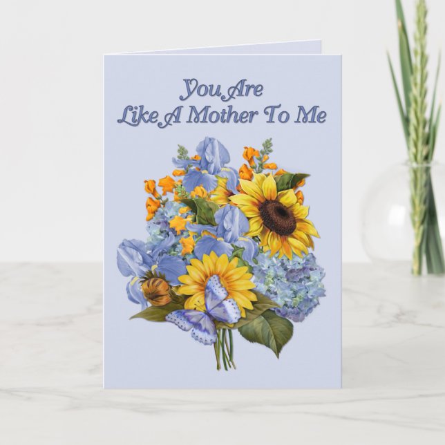 Carte Le jour de mère de bouquet de tournesol (Devant)
