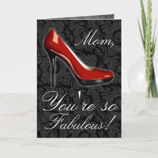 Carte Le jour de mère fabuleux de chaussure de mode