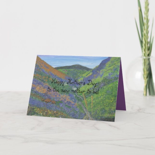 Carte Le jour de mère heureux à la nouvelle mère à être (Devant)