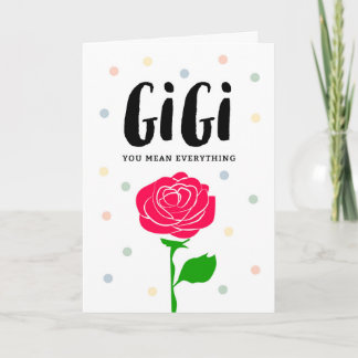 Carte Le jour de mère heureux, Gigi, vous voulez dire