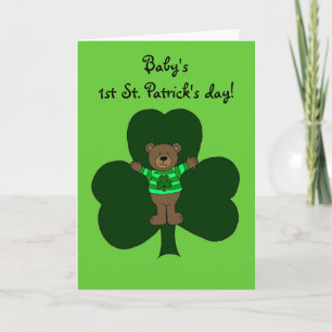 Carte Le jour de premier St Patrick du bébé